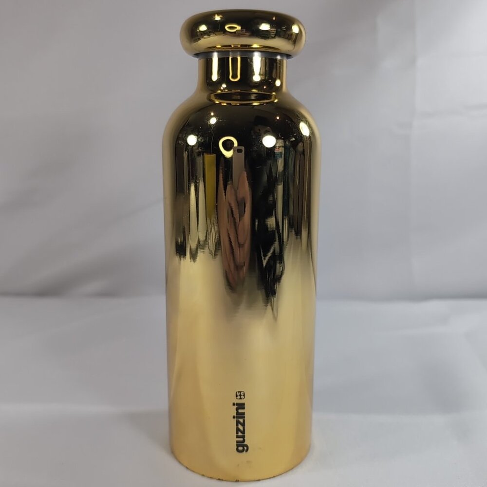 Guzzini Gold Metal Water Bottle Travel 12h Hot 24h Cold 500ml Thermo Reuseable